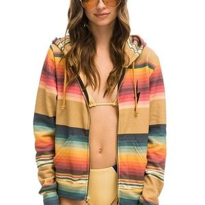 Aviator Nation Serape Bolt Stitch Zip Hoodie